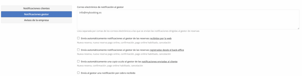 Company's Notificatons - Manager